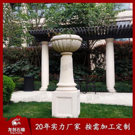 訂做各類(lèi)石雕花盆花缽景觀(guān)園林盆栽